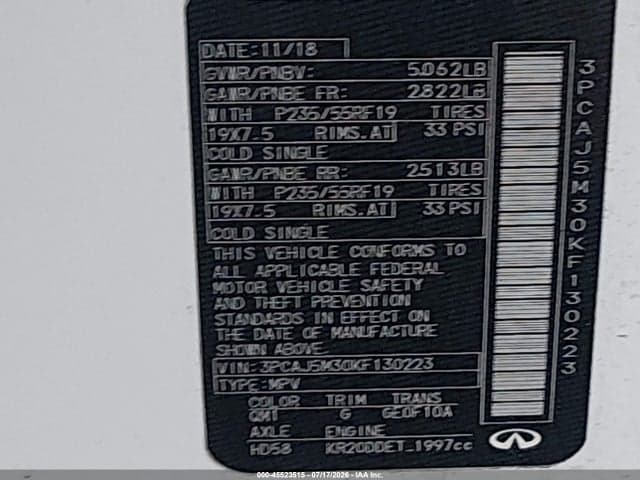 2019 INFINITI QX50 LUXE 9