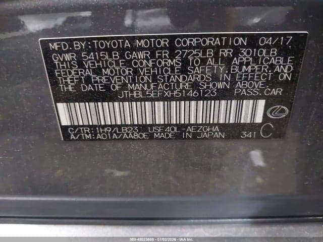 2017 LEXUS LS 460 9