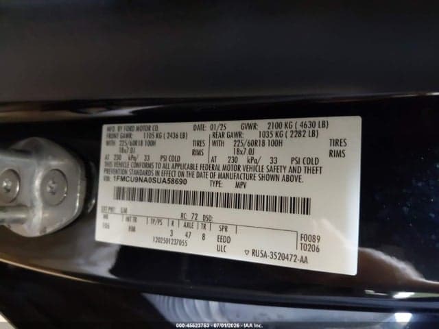 2025 FORD ESCAPE ST-LINE SELECT 9