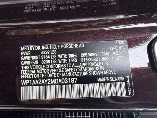2021 PORSCHE CAYENNE 9