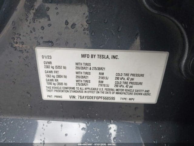 2023 TESLA MODEL Y PERFORMANCE DUAL MOTOR ALL-WHEEL DRIVE 9