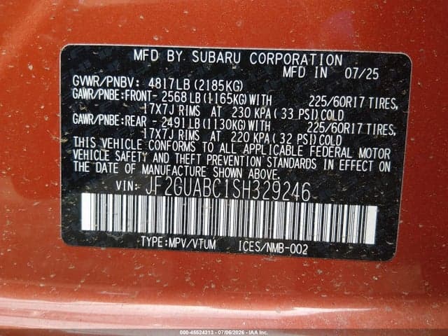 2025 SUBARU CROSSTREK 9