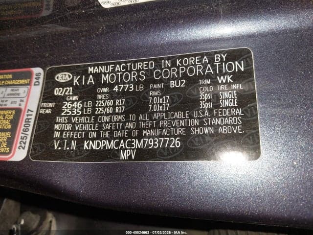 2021 KIA SPORTAGE LX 9