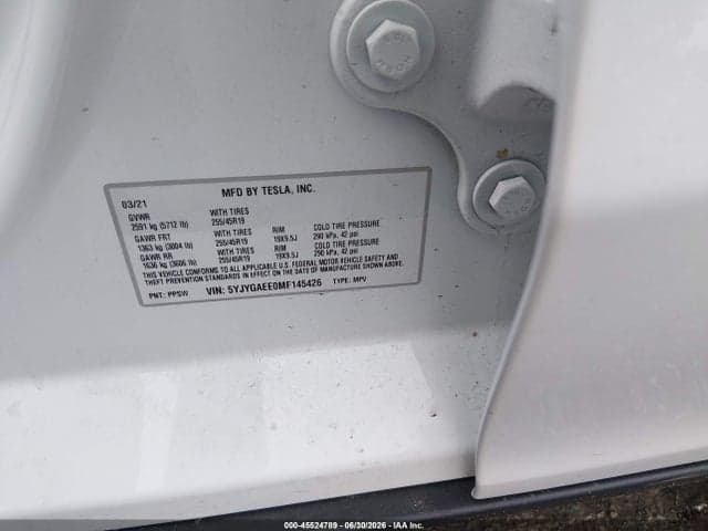 2021 TESLA MODEL Y LONG RANGE DUAL MOTOR ALL-WHEEL DRIVE 9