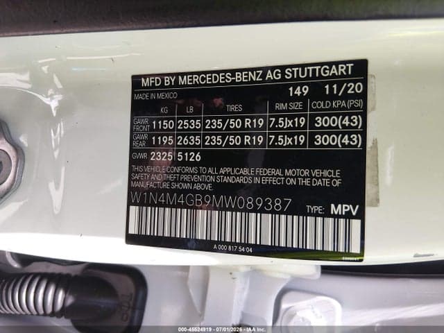2021 MERCEDES-BENZ GLB 250 9