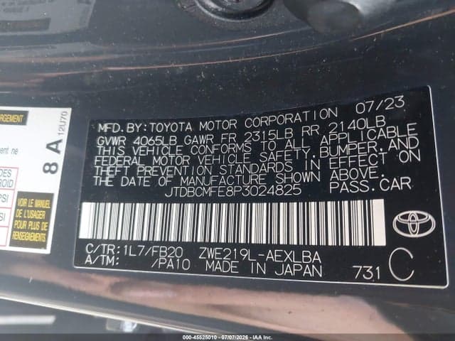 2023 TOYOTA COROLLA HYBRID XLE 9