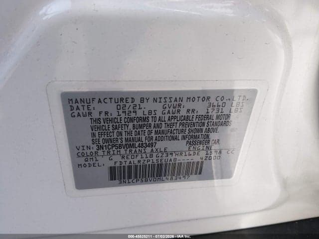 2021 NISSAN KICKS S XTRONIC CVT 9