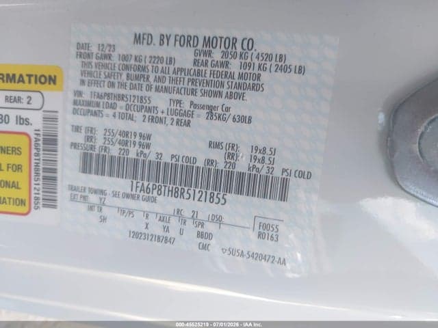 2024 FORD MUSTANG ECOBOOST PREMIUM FASTBACK 9