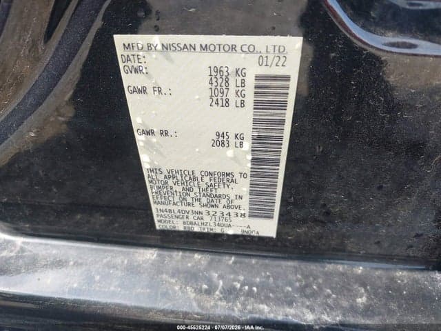 2022 NISSAN ALTIMA SV FWD 9
