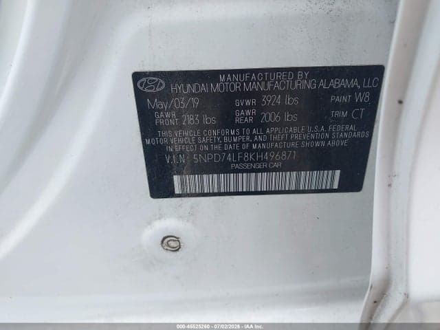2019 HYUNDAI ELANTRA SE 9