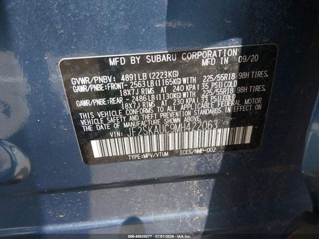 2021 SUBARU FORESTER LIMITED 9