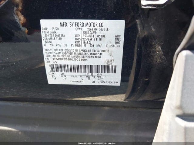 2020 FORD EXPLORER 9