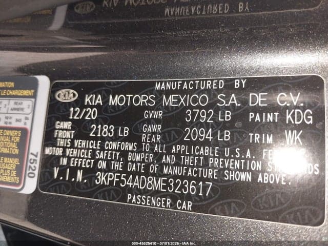 2021 KIA FORTE EX 9