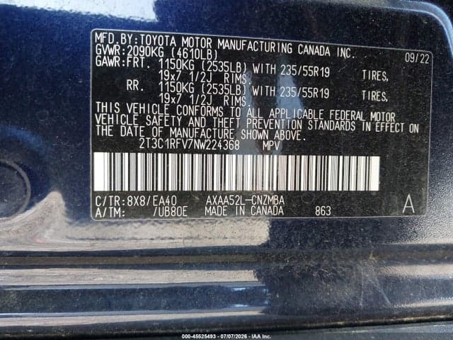 2022 TOYOTA RAV4 XLE PREMIUM 9