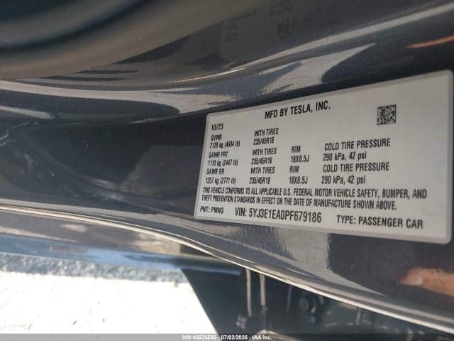 2023 TESLA MODEL 3 REAR-WHEEL DRIVE 9