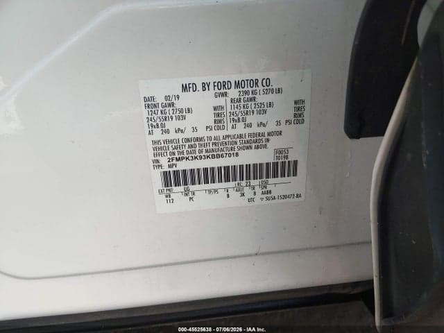 2019 FORD EDGE TITANIUM 9