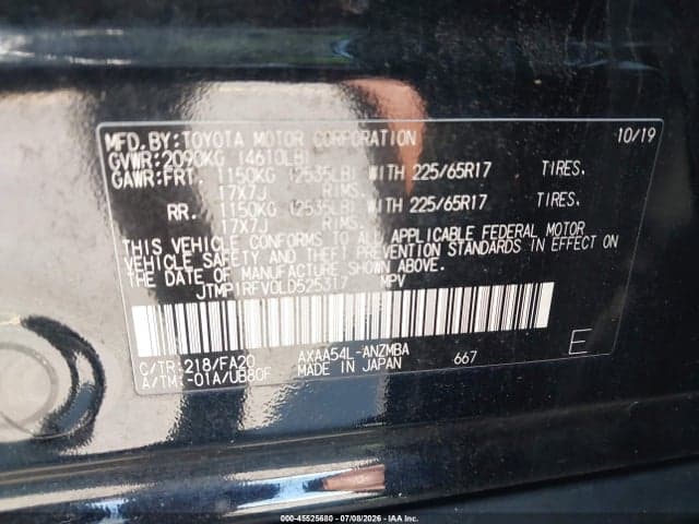 2020 TOYOTA RAV4 XLE 9