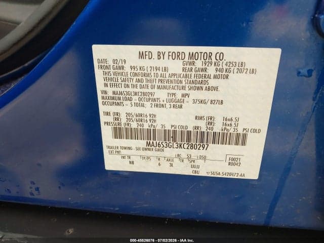 2019 FORD ECOSPORT SE 9