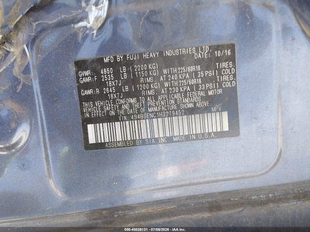2017 SUBARU OUTBACK 3.6R LIMITED 9