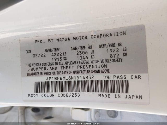 2022 MAZDA MAZDA3 PREMIUM 9