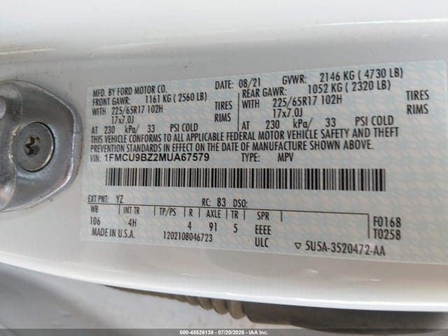 2021 FORD ESCAPE SE HYBRID 9