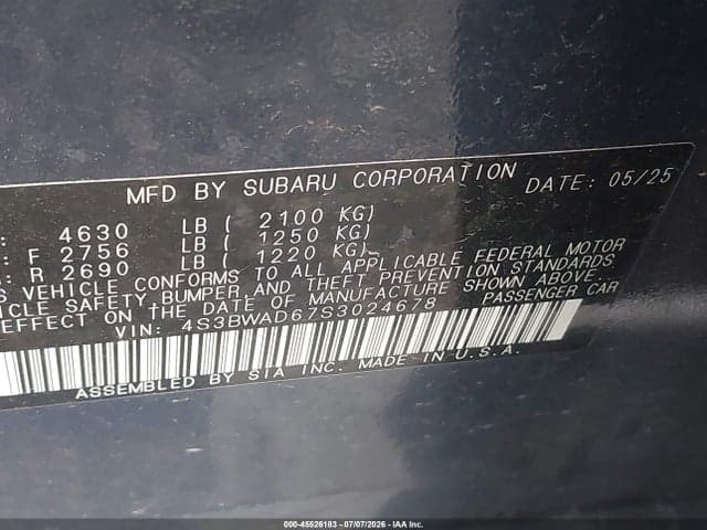 2025 SUBARU LEGACY PREMIUM 9