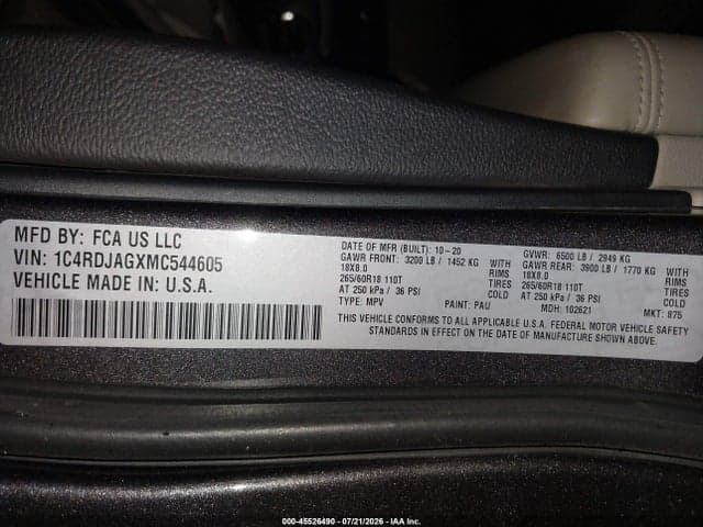2021 DODGE DURANGO SXT PLUS AWD 9