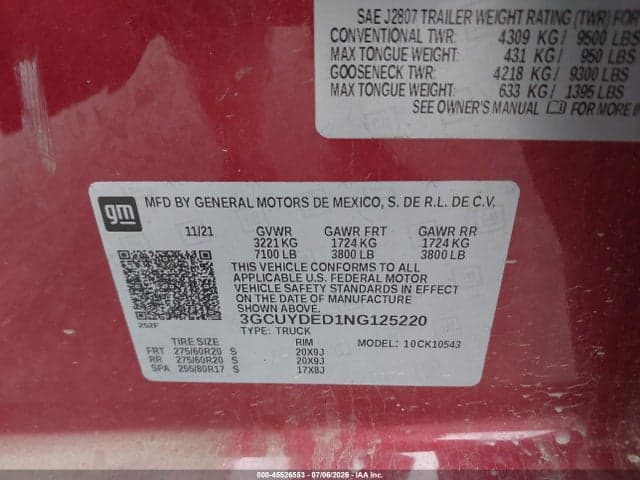 2022 CHEVROLET SILVERADO 1500 LTD 4WD SHORT BED LT 9