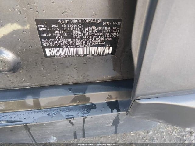 2021 SUBARU OUTBACK LIMITED 9