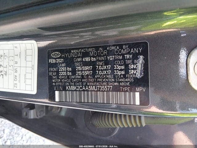 2021 HYUNDAI KONA SEL 9