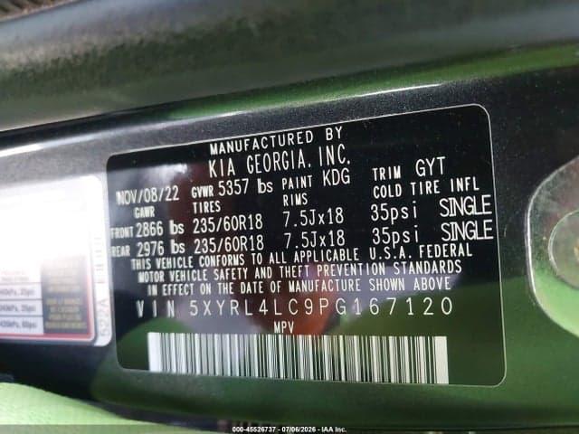 2023 KIA SORENTO S 9
