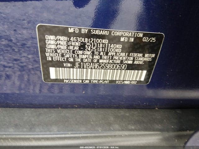 2025 SUBARU WRX PREMIUM 9