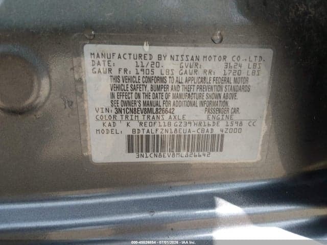 2021 NISSAN VERSA SV XTRONIC CVT 9