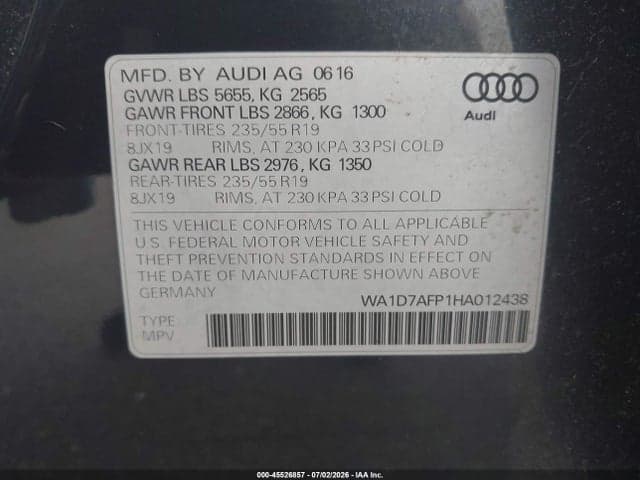 2017 AUDI Q5 3.0T PREMIUM PLUS 9