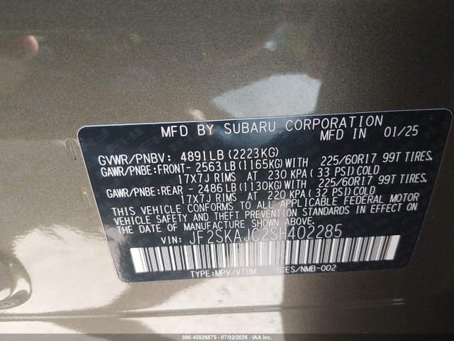 2025 SUBARU FORESTER WILDERNESS 9