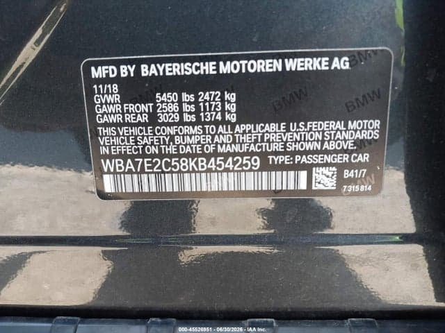 2019 BMW 740I 9