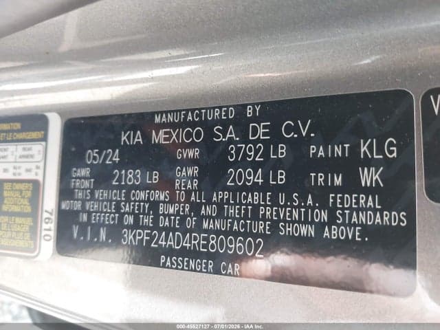 2024 KIA FORTE LXS 9
