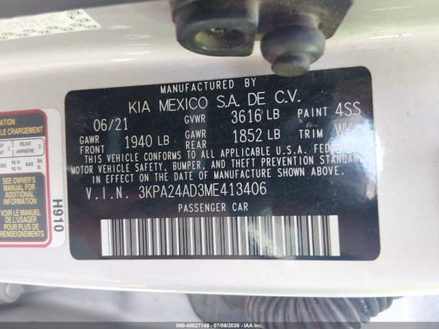 2021 KIA RIO LX 9