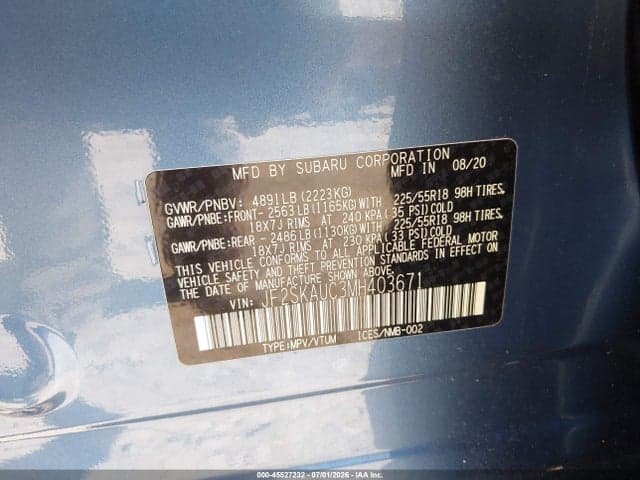 2021 SUBARU FORESTER LIMITED 9