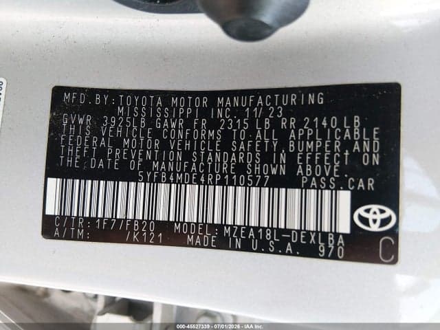 2024 TOYOTA COROLLA LE 9