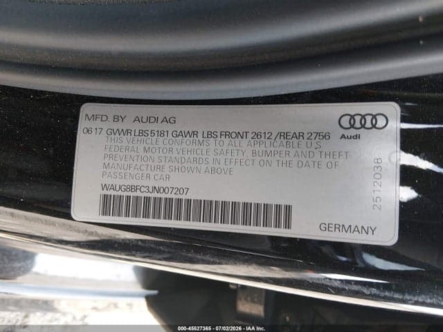 2018 AUDI A6 2.0T PREMIUM PLUS 9