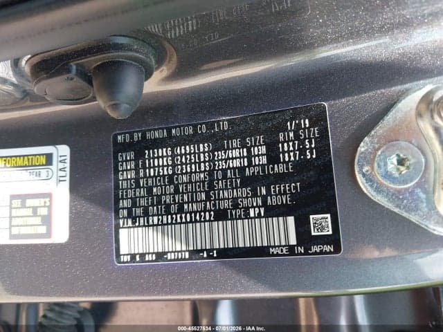 2019 HONDA CR-V EX-L 9