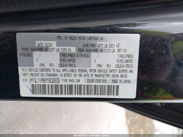 2021 MAZDA MAZDA6 TOURING 9