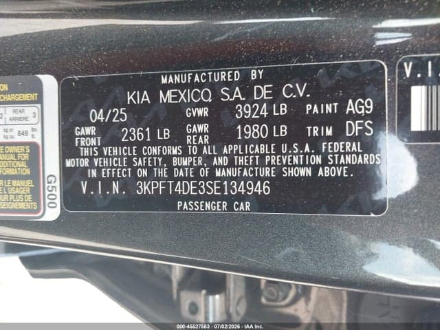 2025 KIA K4 LXS 9