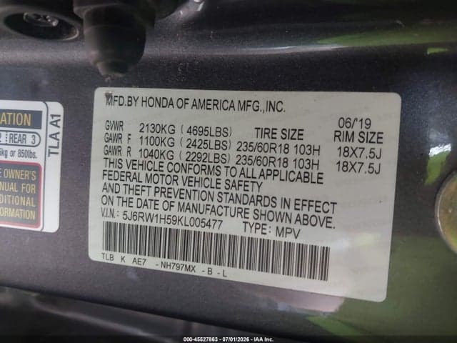 2019 HONDA CR-V EX 9