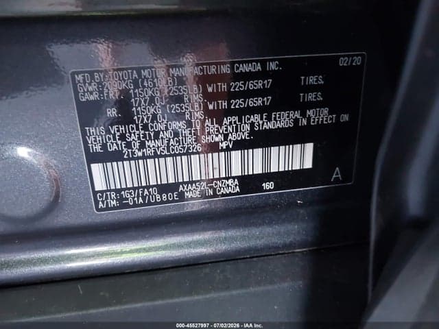 2020 TOYOTA RAV4 XLE 9