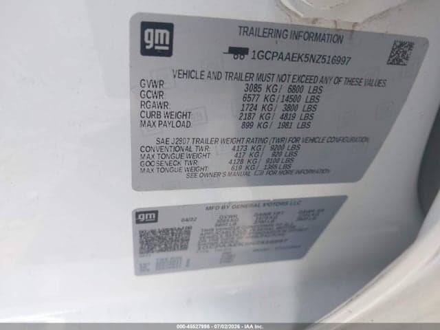 2022 CHEVROLET SILVERADO 1500 2WD SHORT BED WT 9