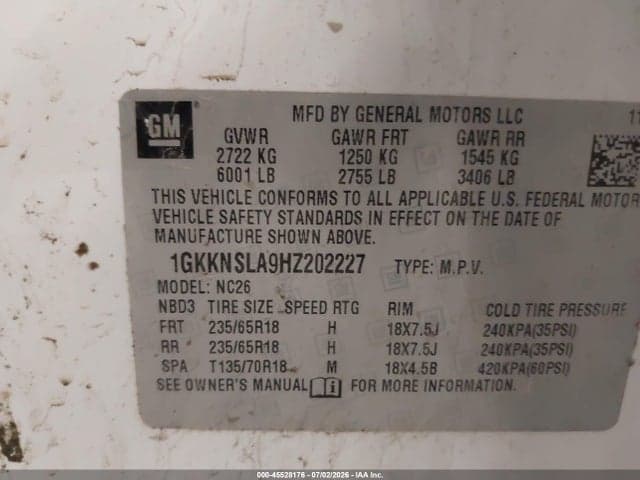 2017 GMC ACADIA SLE-2 9