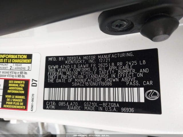 2022 LEXUS ES 350 9
