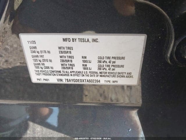 2026 TESLA MODEL Y 9